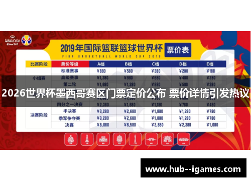 2026世界杯墨西哥赛区门票定价公布 票价详情引发热议